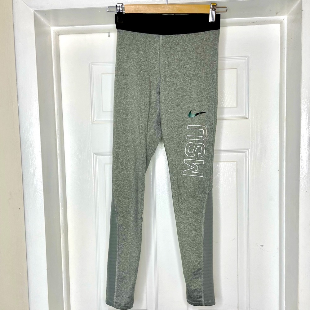 Nike dri fit gray leggings Michigan State